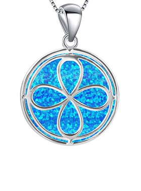 新款项链女欧美时尚夏威夷蓝色澳宝三只乌龟项链乌龟吊坠欧珀项链