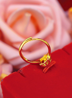 日韩风微镶越南沙金现货女戒新品