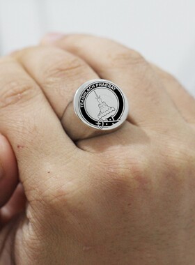 新款欧美跨境摇滚复古朋克乐队激光宝剑圆形22MM304不锈钢戒指流