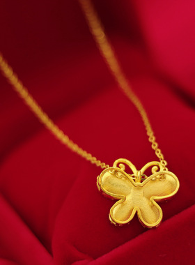 日韩风蝴蝶项链女士吊坠新品