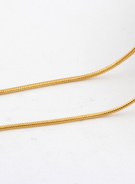 新款厂家时尚流行钛钢18K金裸链蛇骨链配龙虾扣可搭配百搭链条女