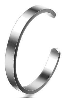 钛钢开口可刻字手镯新品