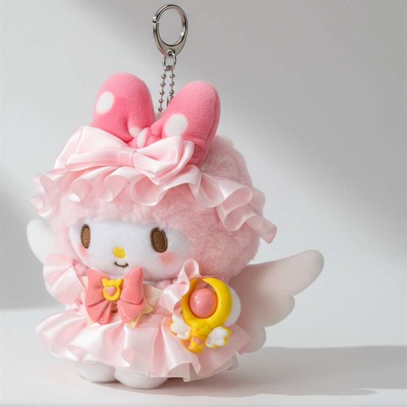 日本正版美乐蒂换装毛绒公仔魔法天使必爱诺潮玩偶娃娃礼物女生 - 图1