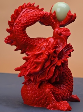 朱砂龙摆件紫金砂龙祥龙生肖龙居家办公商务礼品装饰摆件