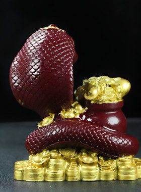 朱砂十二生肖蛇摆招财紫金摆件招财家居客厅办公装饰工艺品转运