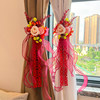 Wedding room layout Wedding room decoration New wedding supplies Happy characters men and women bedroom living room curtain straps simple