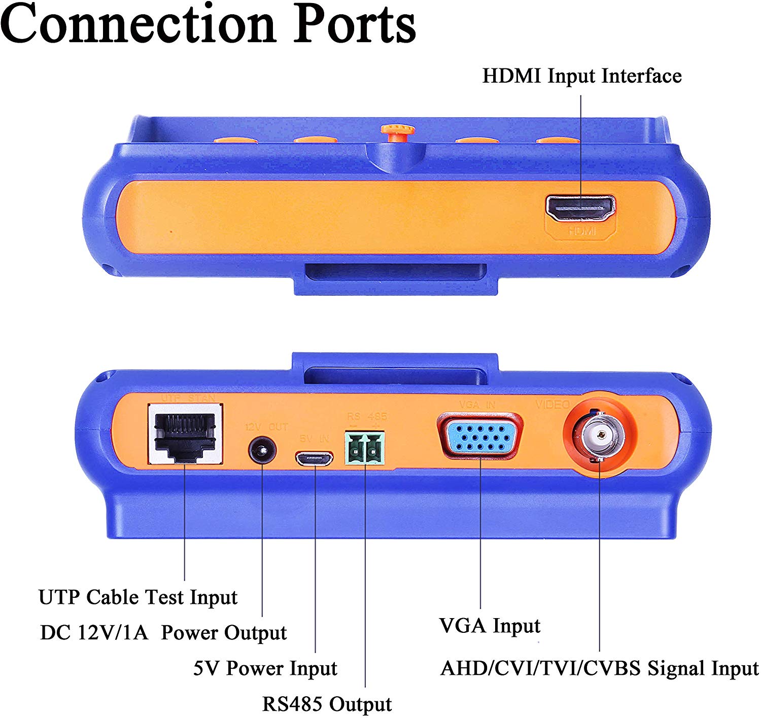 5寸高清同轴工程宝5900ACT视频监控测试仪AHD CVI TVI模拟8MP-图2