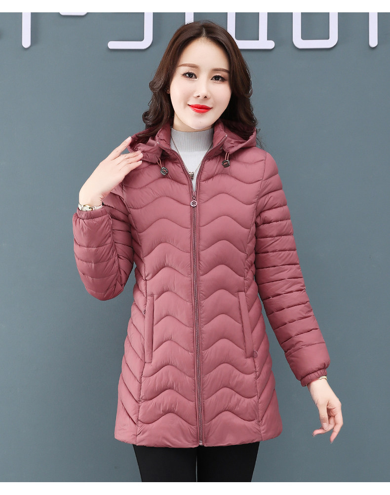 冬季新款羽绒棉服中长款2022冬季修身韩版中棉袄外套加厚棉服女装