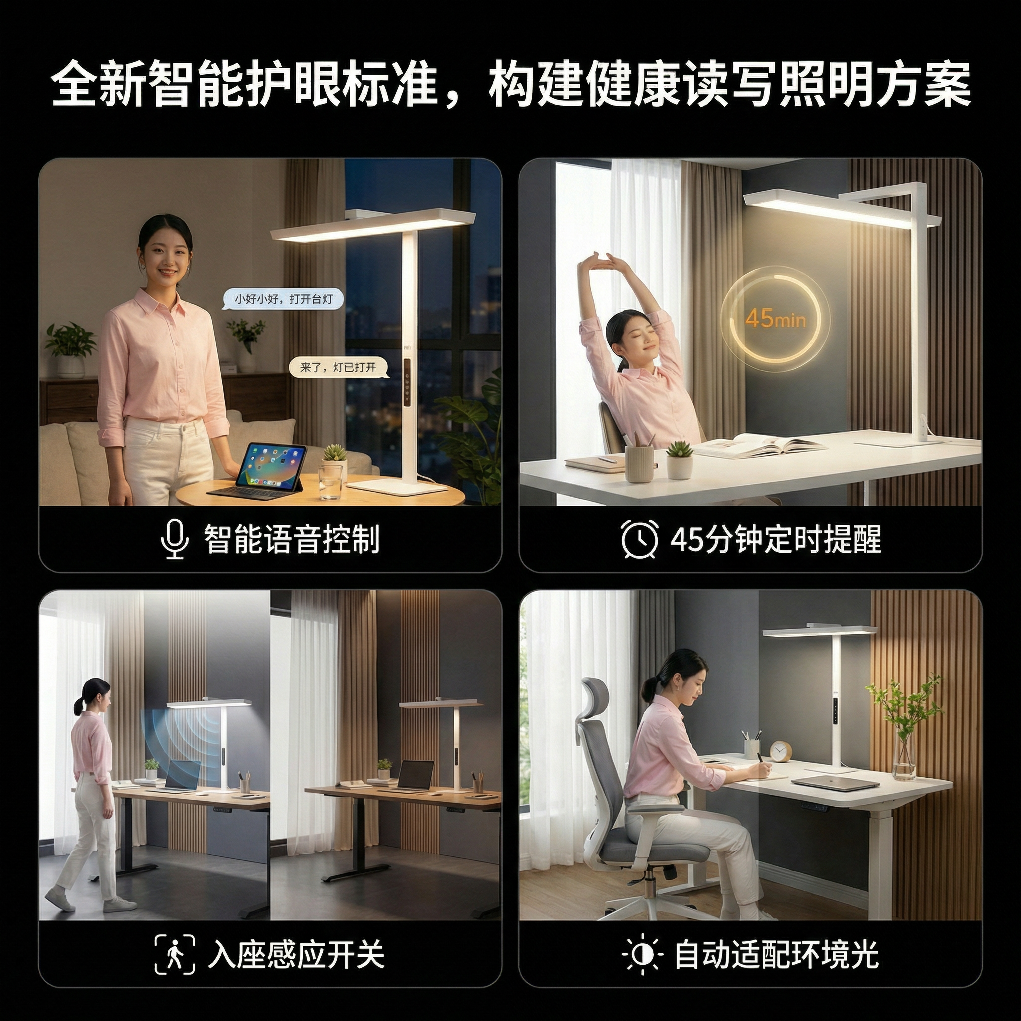 好视力桌面护眼大路灯学生儿童学习阅读专用书房长桌台灯 T80