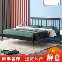 Iron Art Bed Twin Beds 1 8 m Light Lavish Nordic Modern Minima Single Children 1 5 Bed Iron Frame Bed Minjuku Apartments