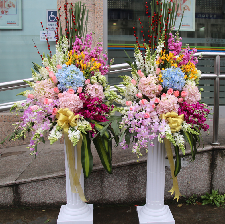 河南偃师市孟津县新安县开业花篮鲜花同城速递应援网红气球会乔迁-图1