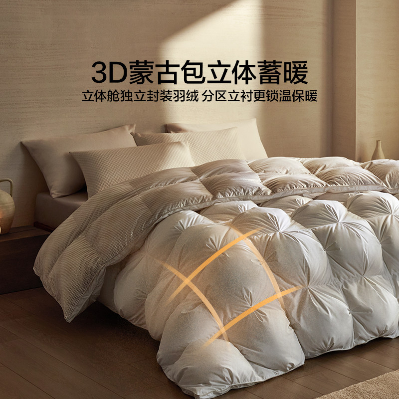 罗莱家纺LOVO乐蜗羽绒被95白鹅绒被子被芯冬被保暖春秋被子母被,淘宝优惠券,粉丝福利购,淘宝优惠卷