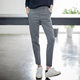 Spring, autumn, winter, small feet, nine point suit pants, women's summer drape high waisted straight leg pants, casual smoke pipe pants, gray professional suit pants