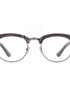 墨镜情侣两用金属实木半框太阳镜