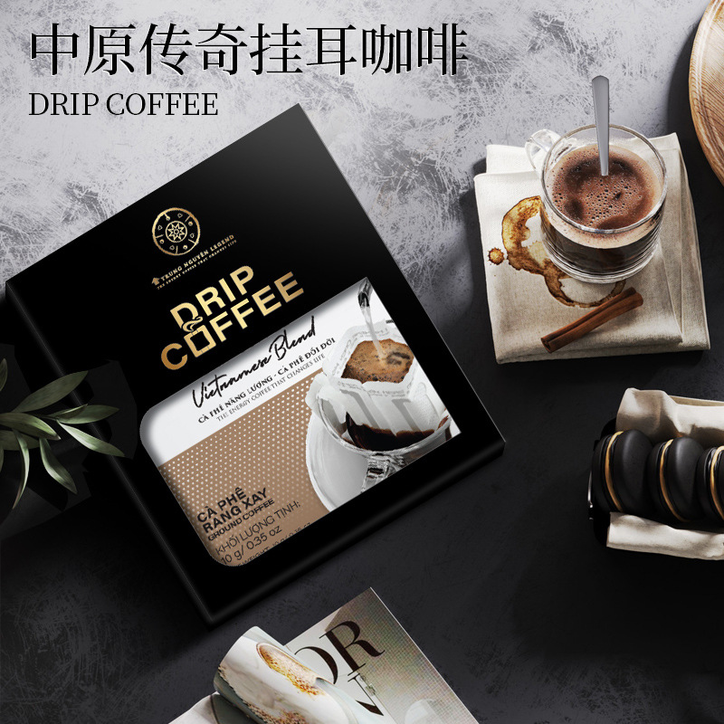 Drip Coffee 越南进口中原G7现磨挂耳咖啡粉无蔗糖美式黑咖啡100g - 图0