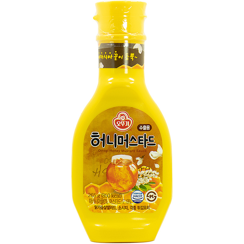 Honey Mustard Sauce 韩国进口不倒翁蜂蜜芥末酱蘸酱沙拉酱265g*2 - 图3