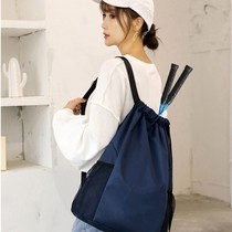Badminton Bag Han Style Wind Minimalist Draw Rope Single Double Shoulder Backpack Men And Womens Portable Tennis Bag Training Basketball Bag