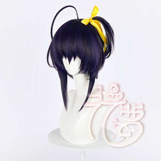 漫萝 中二病也要谈恋爱 小鸟游六花cos假发 蓝紫黑色送发网送丝带