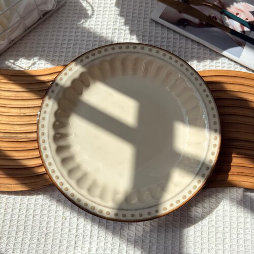 北欧风陶瓷西餐盘子菜盘家用高级感意面盘酒店餐厅商用深盘微瑕 - 图3