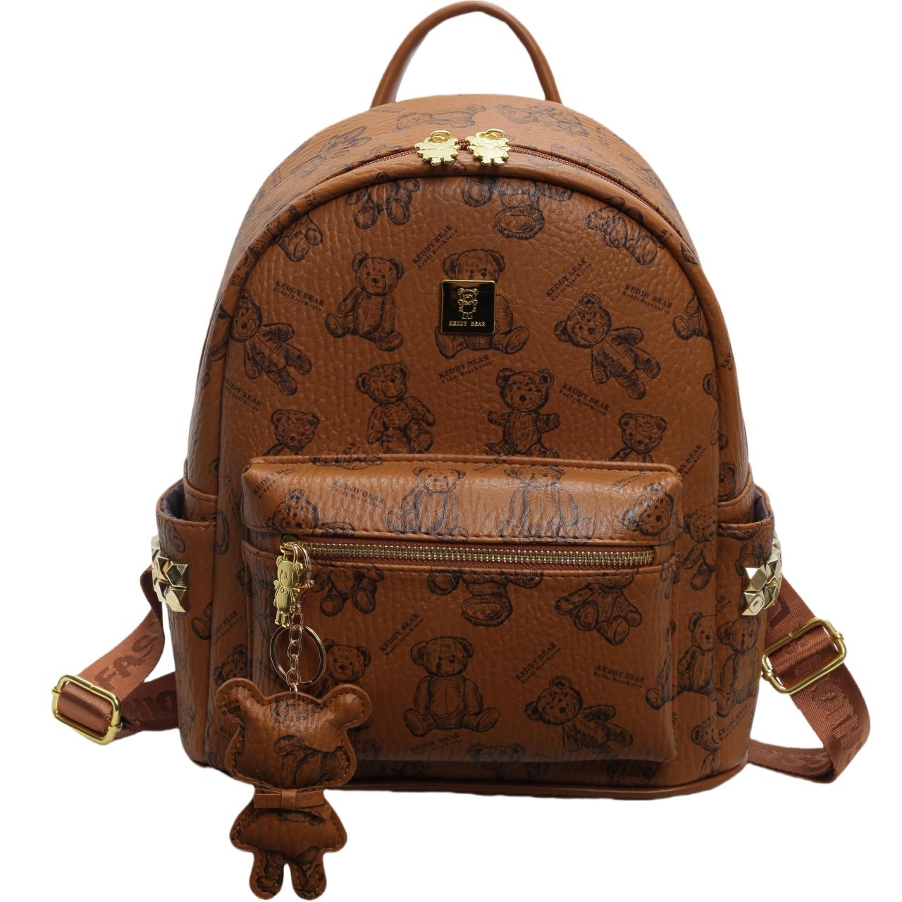 可迪熊设计迷你小背包女2024新款韩版大容量双肩包女时尚学生书包 - 图3