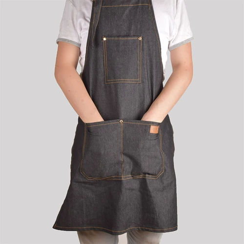 Джинсовый фартук для стрижки волос, холодная завивка для работы, накидка