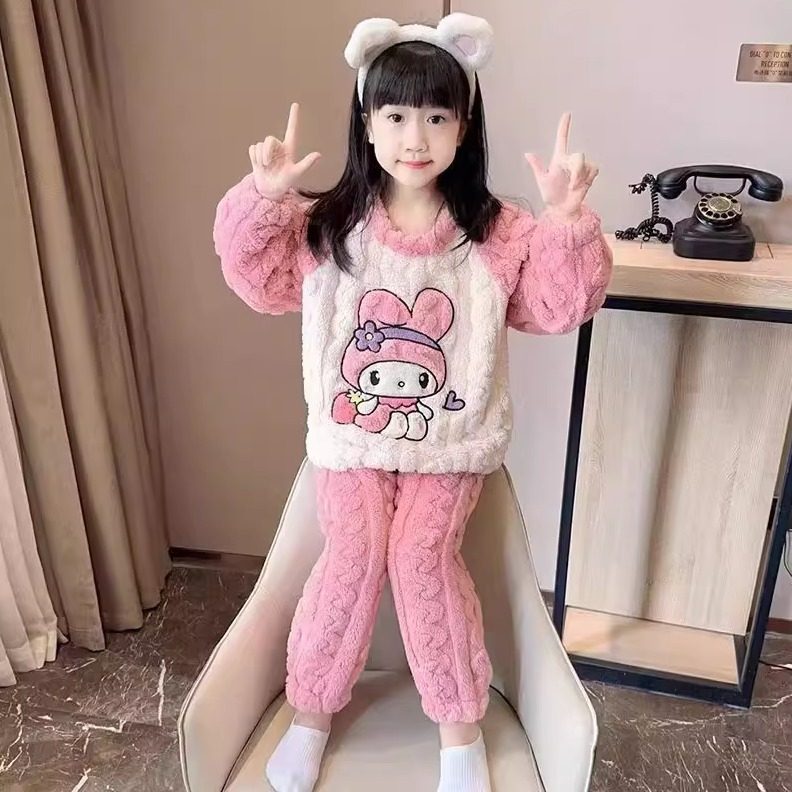 2025新款中大童女孩珊瑚绒保暖睡衣,淘宝优惠券,粉丝福利购,淘宝优惠卷