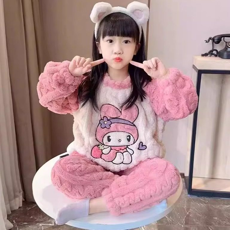 2025新款中大童女孩珊瑚绒保暖睡衣,淘宝优惠券,粉丝福利购,淘宝优惠卷