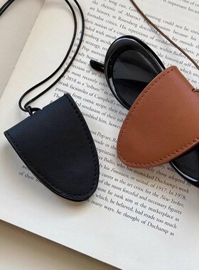 挂脖磁吸皮革墨镜夹项链女眼镜夹挂绳脖子衣服装饰挂链毛衣链配饰