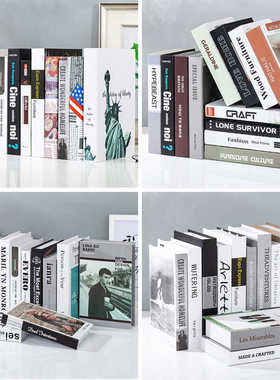 仿真书酒柜装饰品北欧现代简约