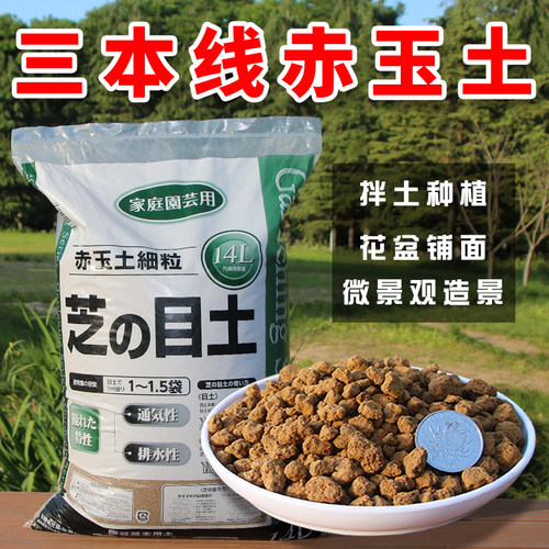 日本进口硬质赤玉土三本线小颗粒盆景专用爬宠铺面纯赤玉土大包装 - 图3