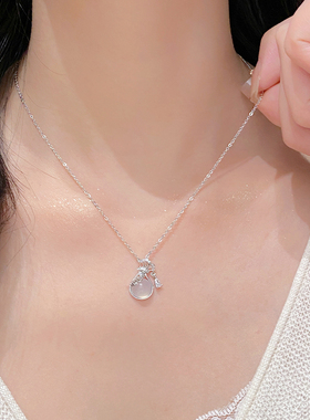 转运福袋999纯银项链女锁骨链