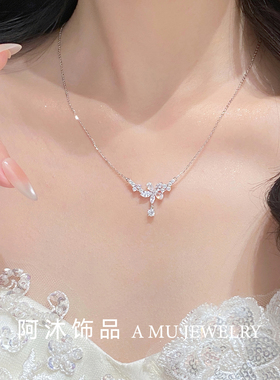 纯银小众设计项链女送闺蜜礼物