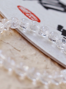 天然喜马拉雅白水晶手链男女单圈