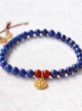 女青金石手链手串原创设计天然