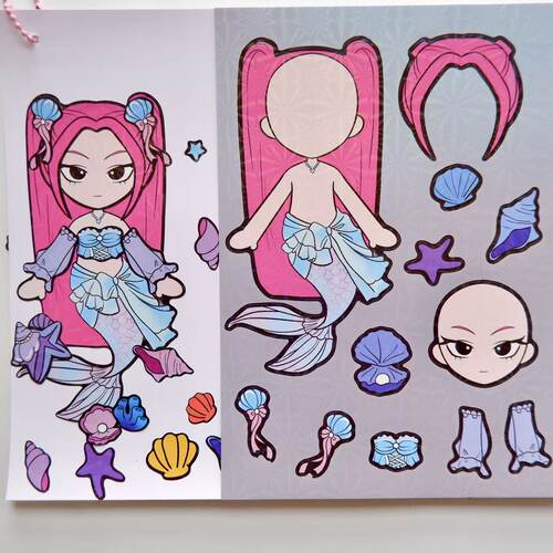 猎魔女团贴纸舞蹈版K-pop益智解压装饰画创意玩具手工换装过家家 - 图0