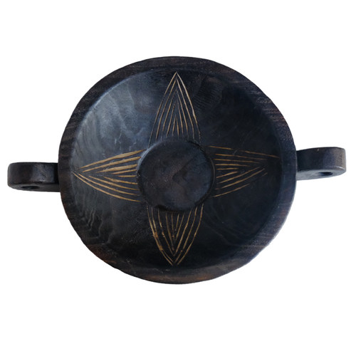 实木雕刻纯手工艺术木器皿东方侘寂艺术老物件酒店软装摆件果盆 - 图3