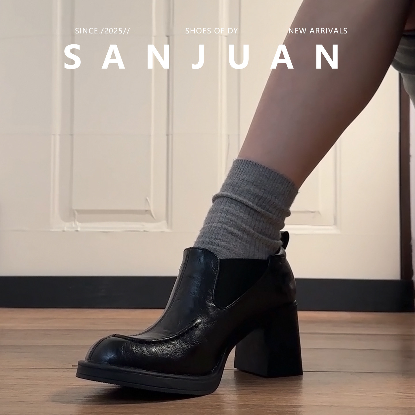 羊皮版sanjuan三卷厚底女小皮鞋复古英伦学院风乐福鞋粗跟单鞋,淘宝优惠券,粉丝福利购,淘宝优惠卷