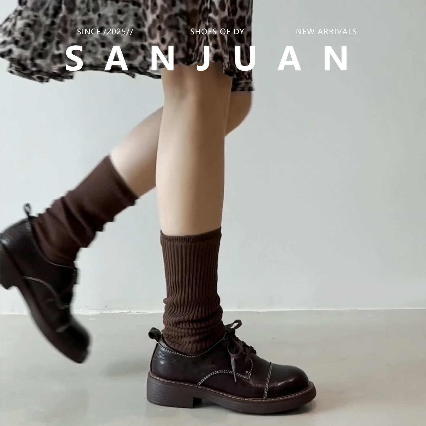 【三卷】复古百搭圆头系带小皮鞋女通勤学院风厚底粗跟小皮鞋2025,淘宝优惠券,粉丝福利购,淘宝优惠卷