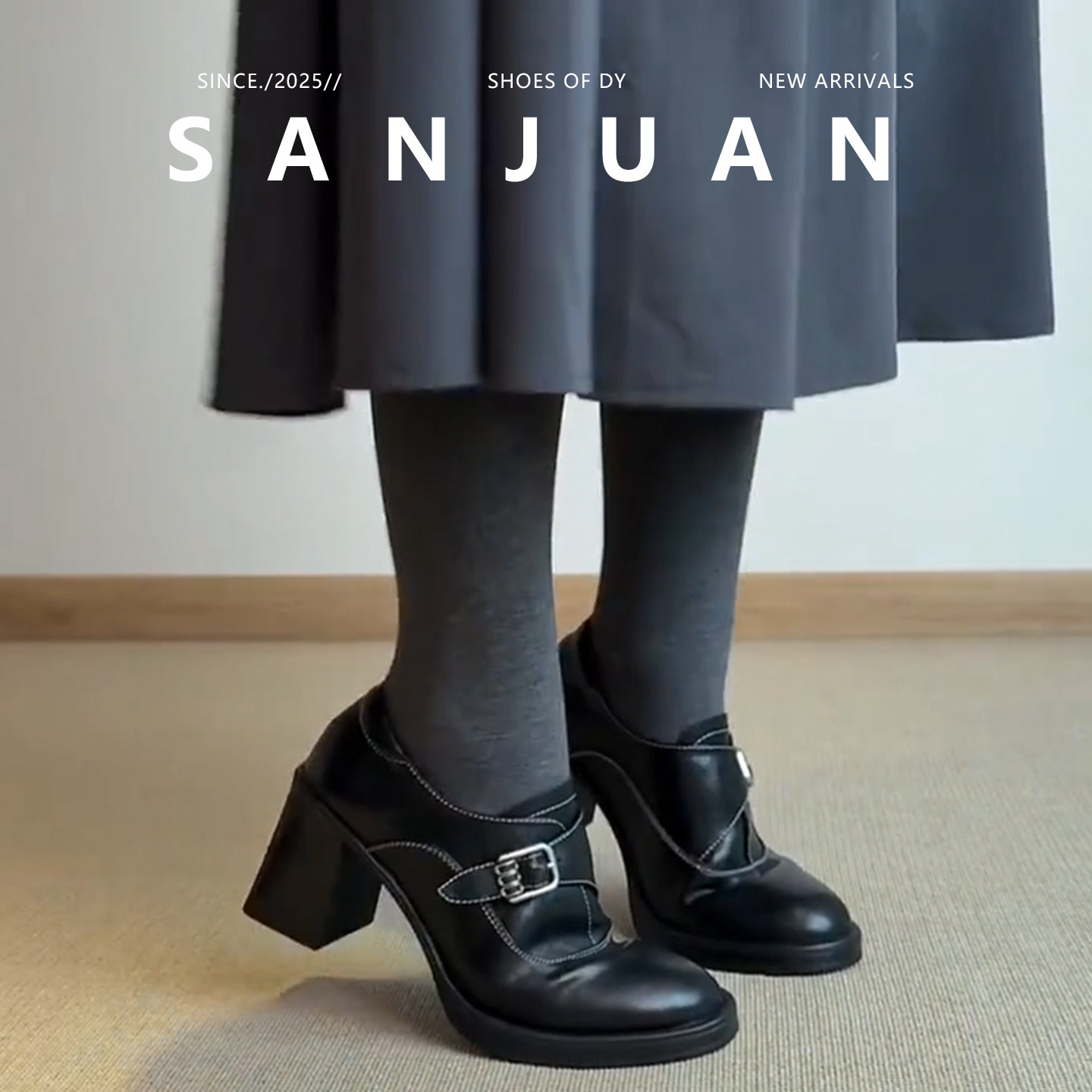 【三卷】厚底圆头皮带扣小皮鞋女2025秋冬新款学院风百搭粗跟单鞋,淘宝优惠券,粉丝福利购,淘宝优惠卷