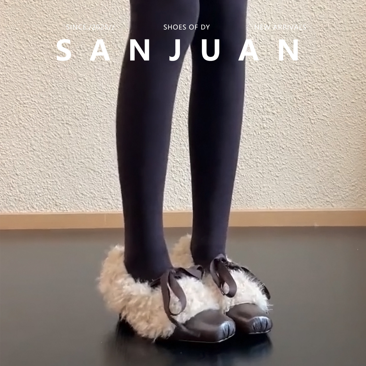 三卷sanjuan玛丽珍毛毛鞋女冬加绒小皮鞋法式复古单鞋保暖高跟鞋,淘宝优惠券,粉丝福利购,淘宝优惠卷