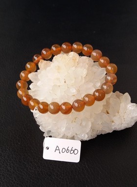 蜜糖玛瑙手链原矿无烧天然手串女