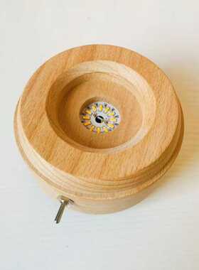 加工定制实木底座桌面木制品摆件木质夜灯发光底座led旋转音乐盒