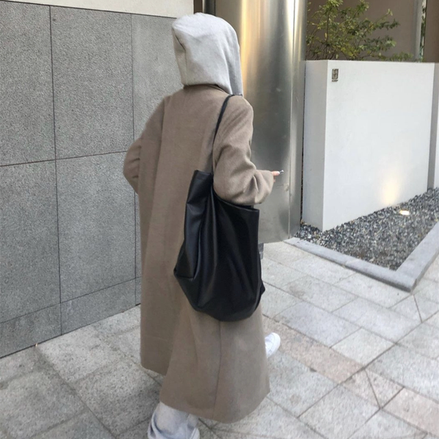 Korean style women's thickened extra long woolen coat