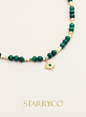 孔雀石镀18k百搭女绿色高级感