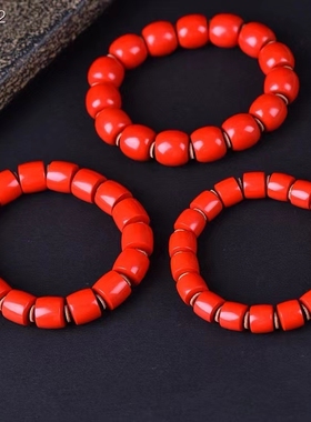 天然朱砂红砂高品质高量含天然红砂《路路通》新款手串上新