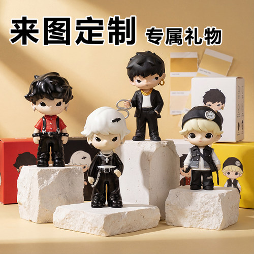 泡泡玛特风格定制Q版手办盲盒生日礼物送男生女生人偶情人节纪念 - 图2