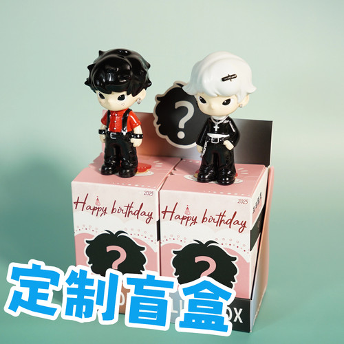 泡泡玛特风格定制Q版手办盲盒生日礼物送男生女生人偶情人节纪念 - 图1