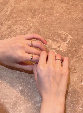 彩色锆石戒指女轻奢小众