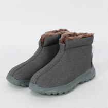 Phased Monk Shoes Men Winter Waterproof Plus Suede Big Cotton Shoes Monk Monk Thicken Soft Bottom Thickened Plush Cotton Boots