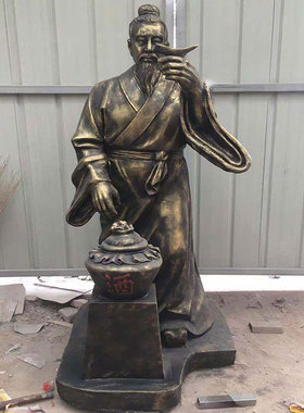 纯铜迎宾雕像玻璃钢摆件设计定制